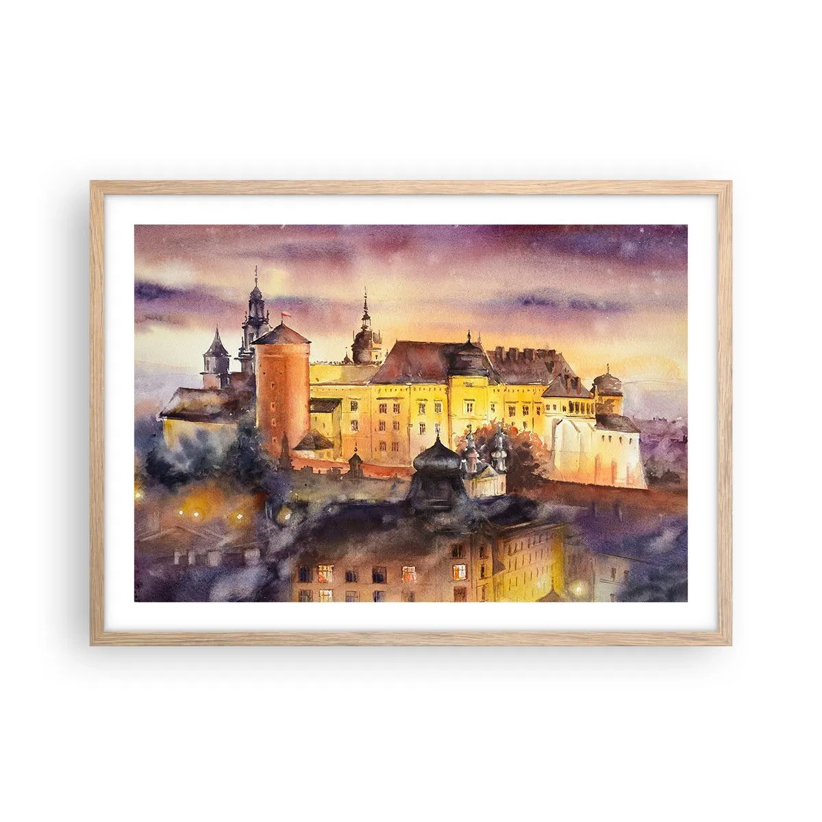 Poster in einem Rahmen aus heller Eiche - Geschichte und Märchen - 70x50 cm