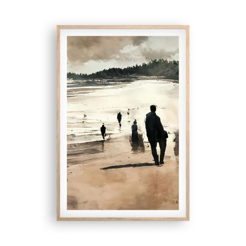 Poster in einem Rahmen aus heller Eiche - Einberufen - 61x91 cm