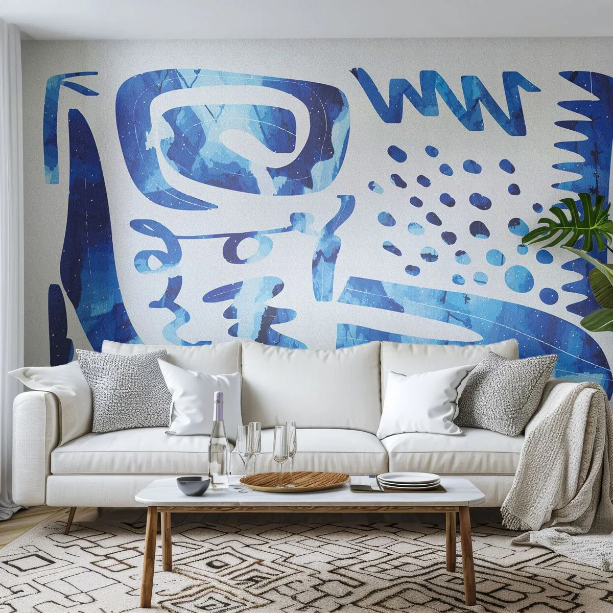 Fototapete Premium Sand - Zurück zu den Wurzeln - Boho, Abstraktion, Minimalistisch - 350x256 cm
