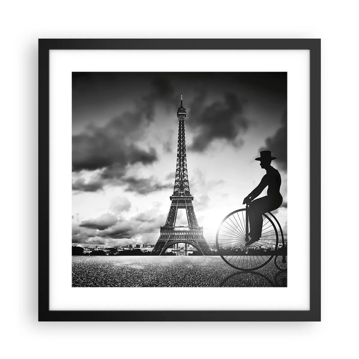 Poster in einem schwarzem Rahmen - Sehnsucht nach Belle Epoque - 40x40 cm