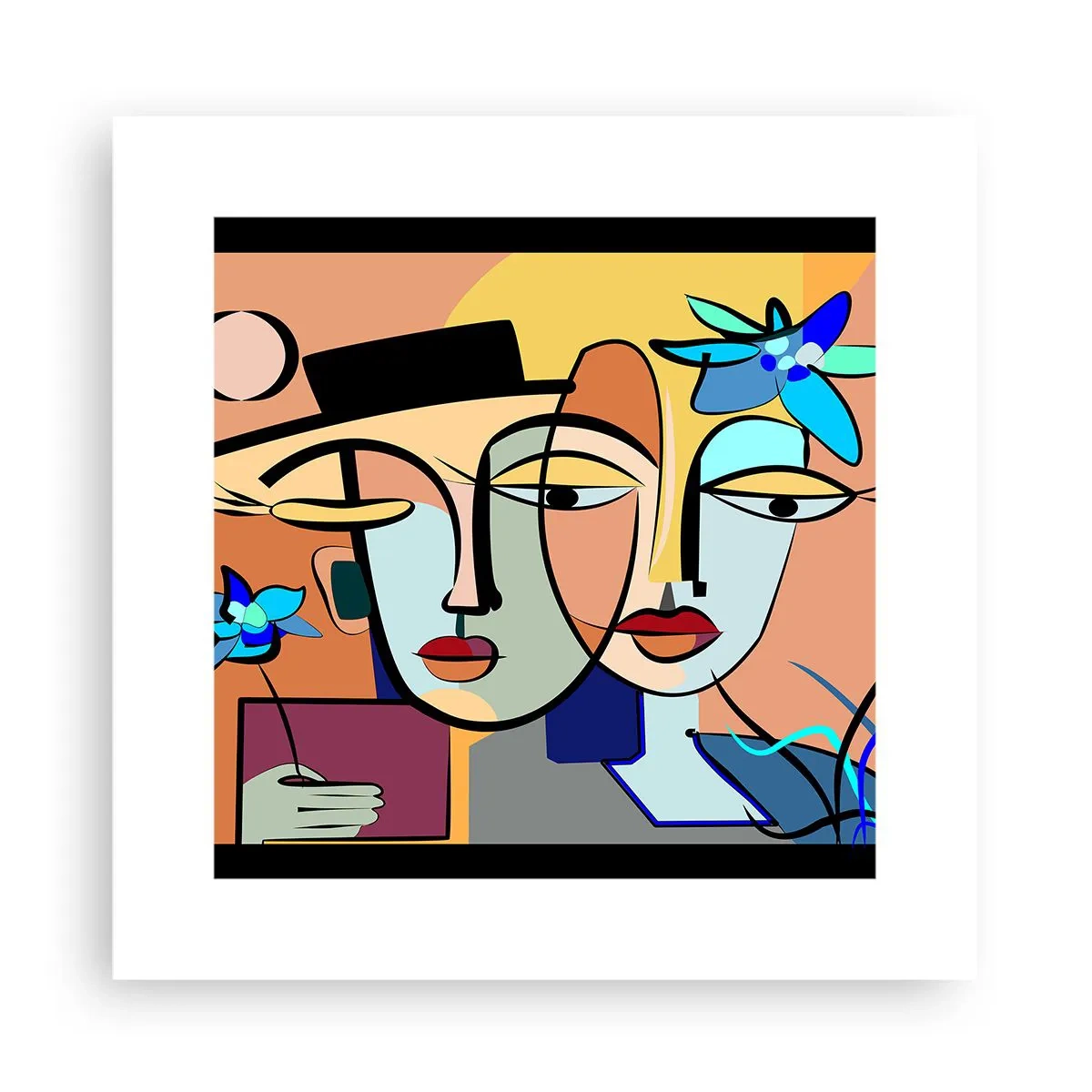 Poster - Picassos randez vous - 30x30 cm