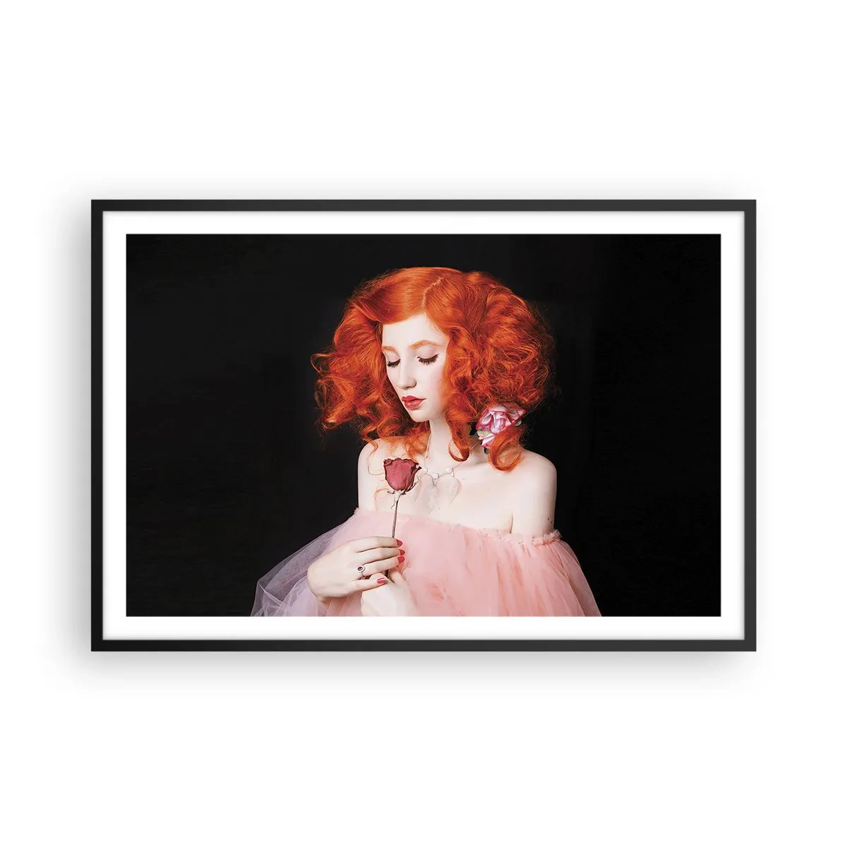 Poster in einem schwarzem Rahmen - Im barocken Stil - 91x61 cm