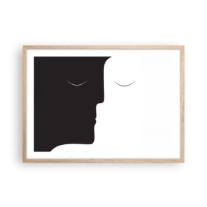 Poster in einem Rahmen aus heller Eiche - Einheit der Gegensätze - 70x50 cm