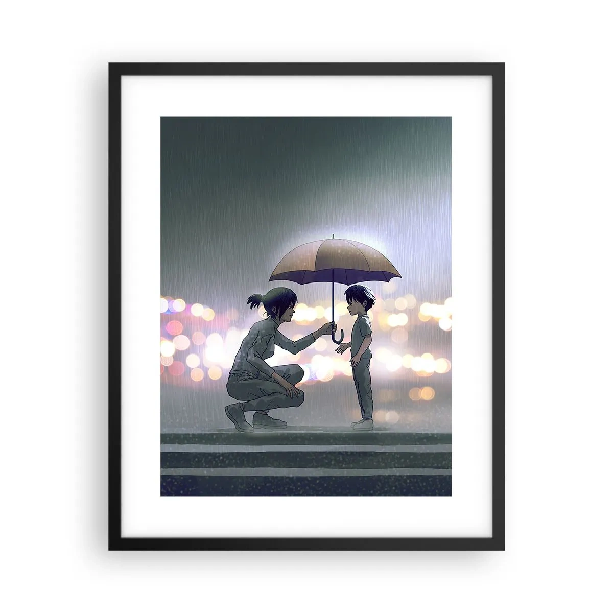 Poster in einem schwarzem Rahmen - Und jetzt ist alles in Ordnung - 40x50 cm