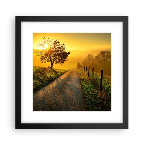 Poster in einem schwarzem Rahmen - Honig-Nachmittag - 30x30 cm
