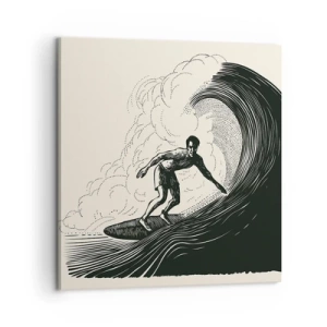 Bild auf Leinwand - Leinwandbild - König der Welle - 60x60 cm