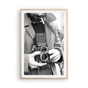 Poster in einem Rahmen aus heller Eiche - Retro-Stil - 61x91 cm