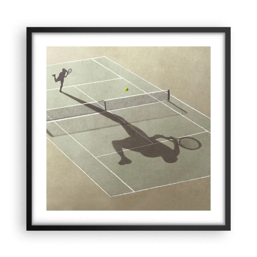 Poster in einem schwarzem Rahmen - Überwinde dich selbst - 50x50 cm