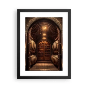 Poster in einem schwarzem Rahmen - Stimmungsvoller Keller - 30x40 cm