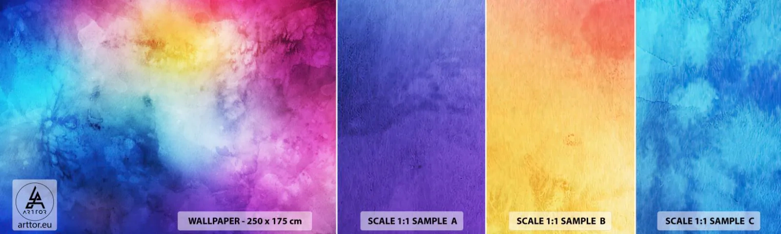 Fototapetenmuster Standard Eco - Fast auf Wolke sieben - Abstraktion, Stück, Modernes Muster - 100x30 cm