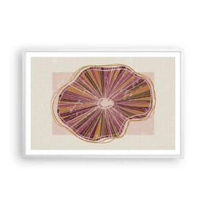 Poster in einem weißen Rahmen - Strahlende Abstraktion - 91x61 cm