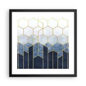 Poster in einem schwarzem Rahmen - Komposition im synkopischen Rhythmus - 40x40 cm