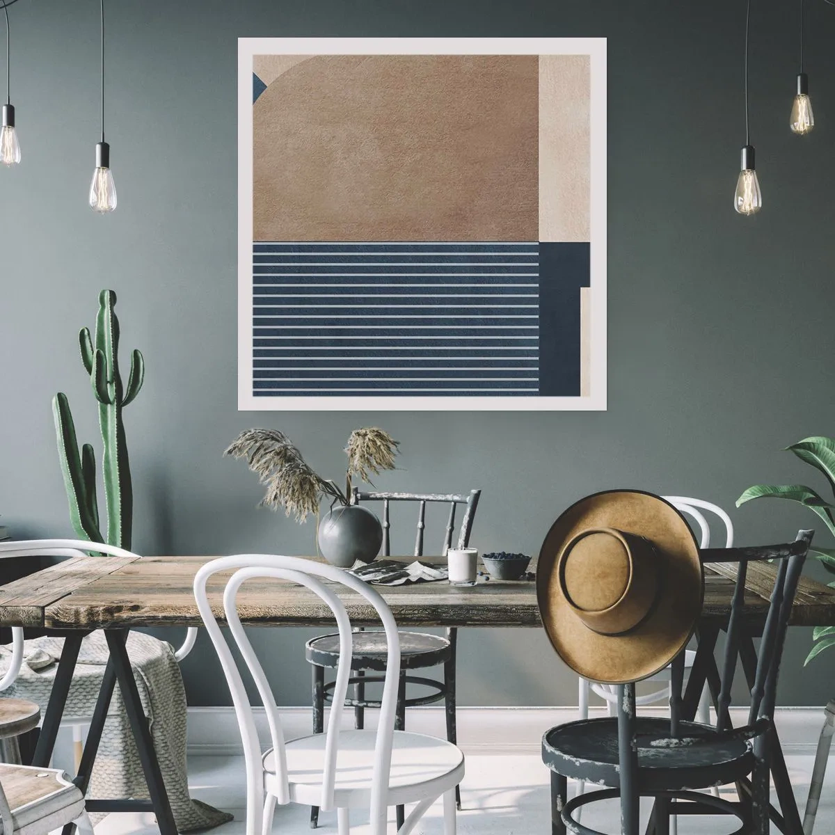 Poster - Komposition aus Einfachheit und Rundheit - 40x40 cm