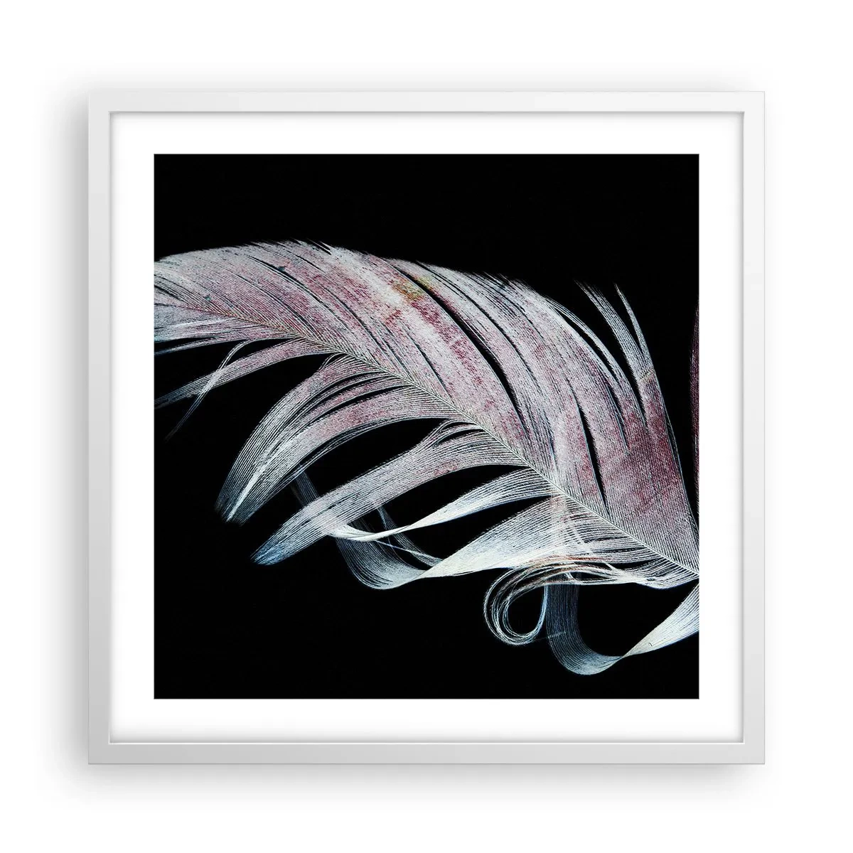 Poster in einem weißen Rahmen - Denke an Berührung - 50x50 cm