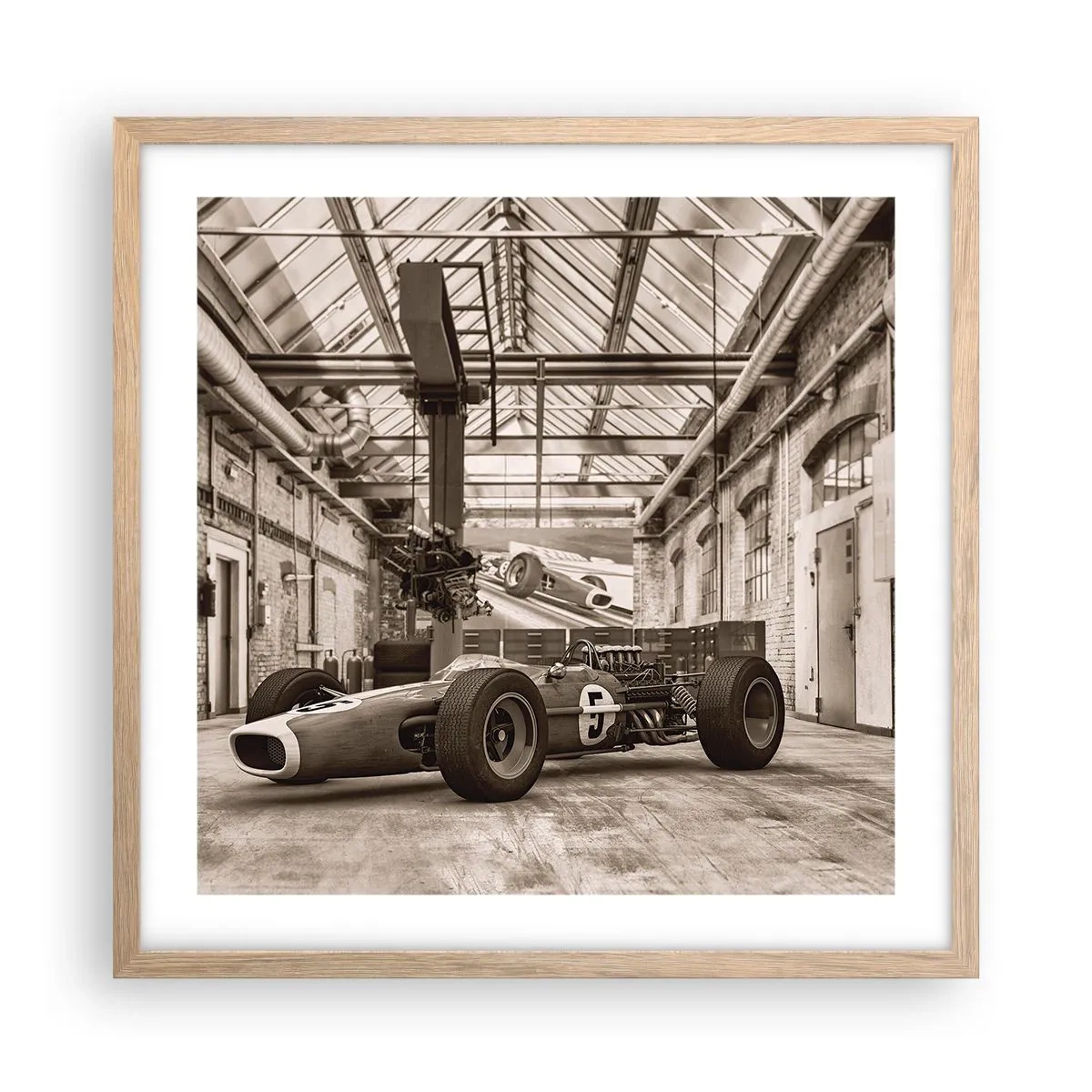 Poster in einem Rahmen aus heller Eiche - Die Siegerruhe - 50x50 cm