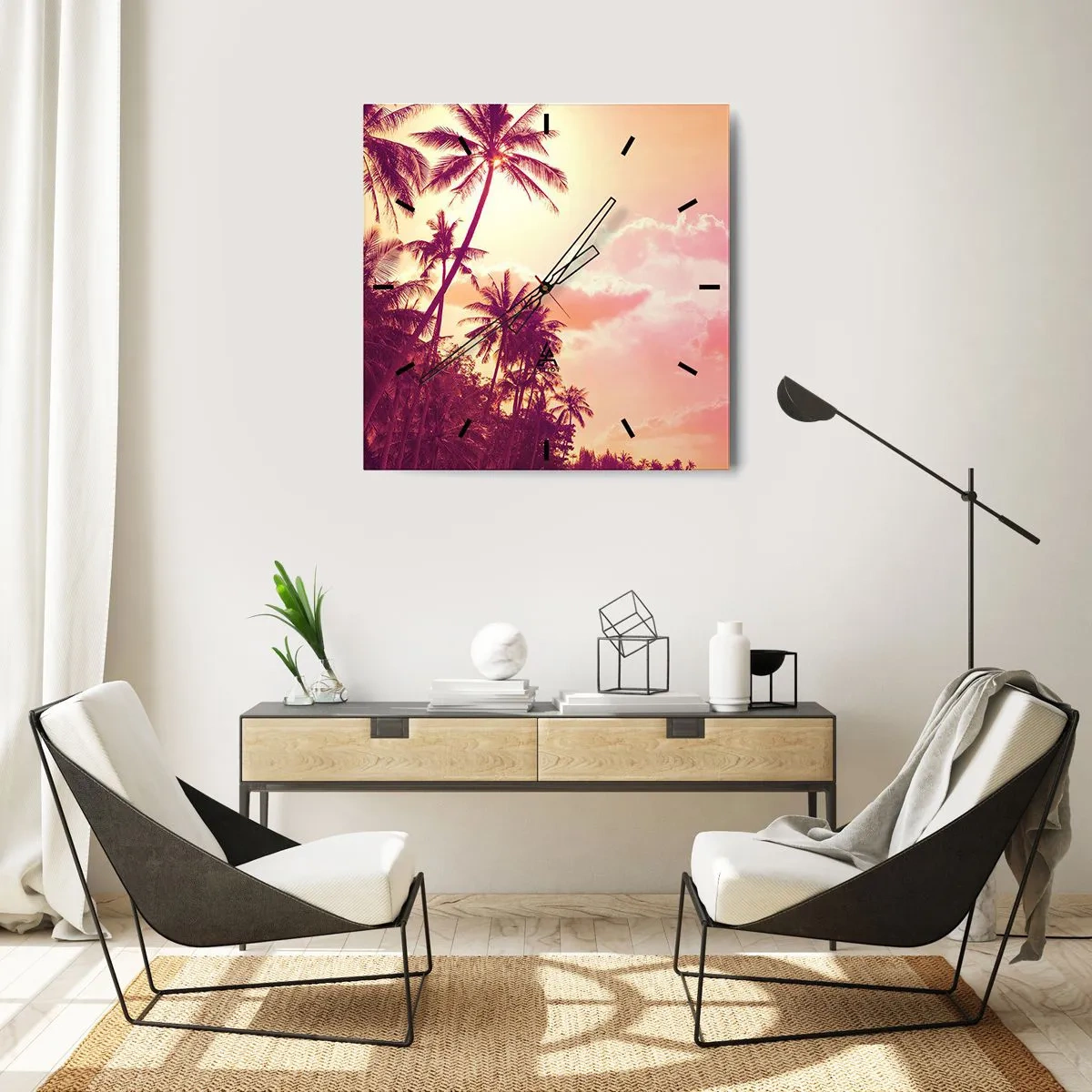 Wanduhr - Glasuhr - Du musst auswählen - 40x40 cm