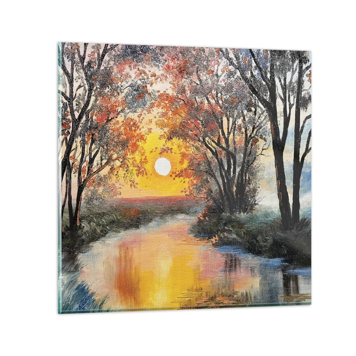 Glasbild - Bild auf glas - Herbststimmung - 50x50 cm