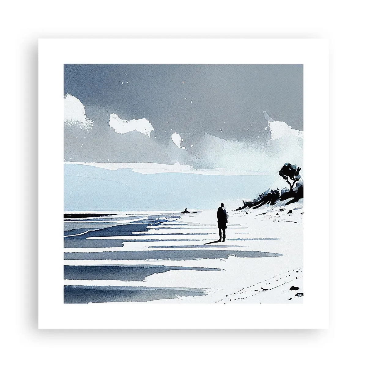 Poster - Allein sein - 40x40 cm