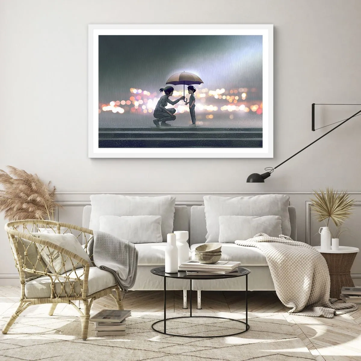 Poster in einem weißen Rahmen - Und jetzt ist alles in Ordnung - 100x70 cm