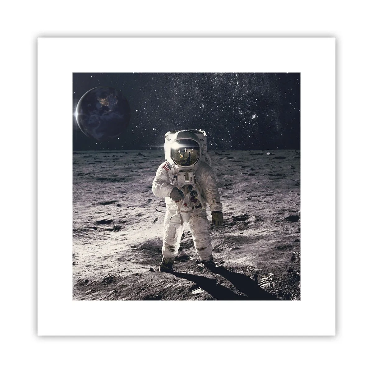 Poster - Grüße vom Mond - 30x30 cm