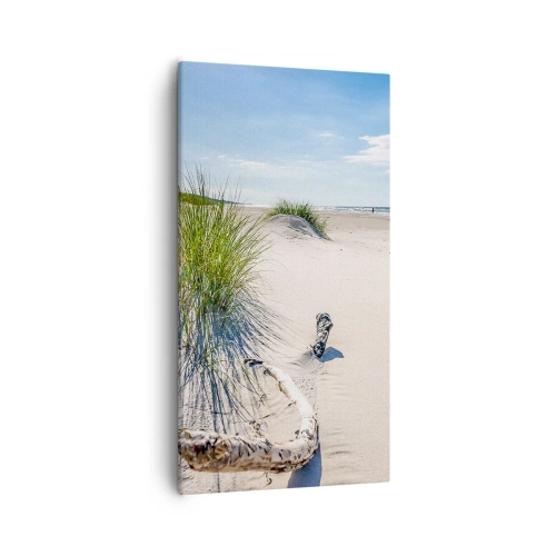 Bild auf Leinwand - Leinwandbild - Der schönste Strand? Ostsee-Strand - 55x100 cm
