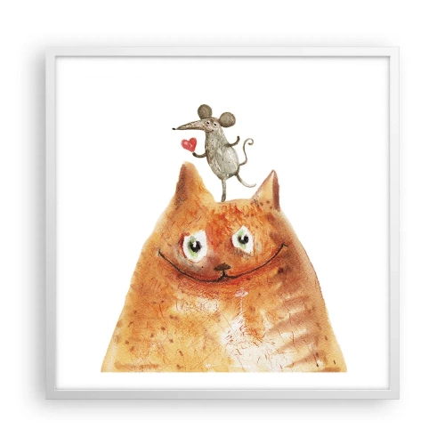 Poster in einem weißen Rahmen - Paradoxien der Liebe - 60x60 cm