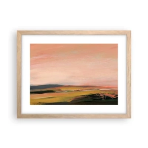 Poster in einem Rahmen aus heller Eiche - In Rosatönen - 40x30 cm