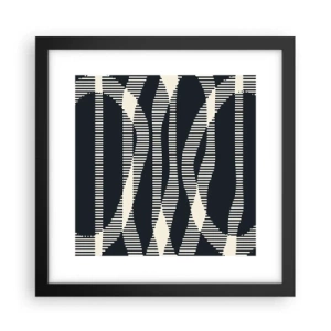 Poster in einem schwarzem Rahmen - Ein Versuch, die Dunkelheit zu durchbrechen - 30x30 cm