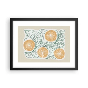 Poster in einem schwarzem Rahmen - Ethnisch mit einem Hauch von Abstraktion - 40x30 cm