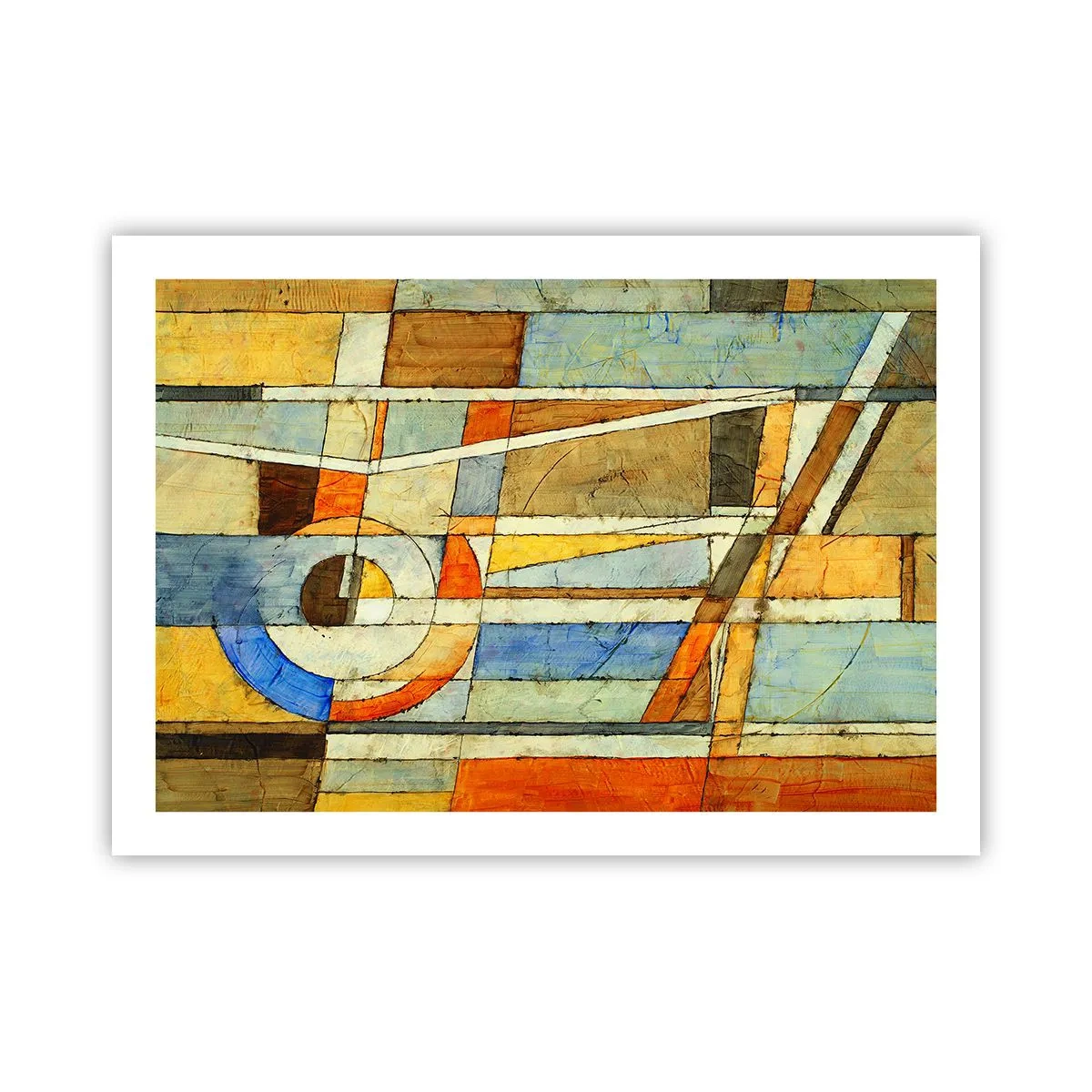 Poster - Kubismus auf der Baustelle - 70x50 cm