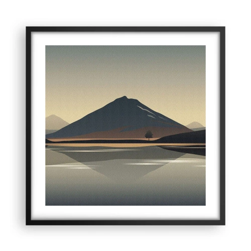 Poster in einem schwarzem Rahmen - Spiegelreflexion - 50x50 cm