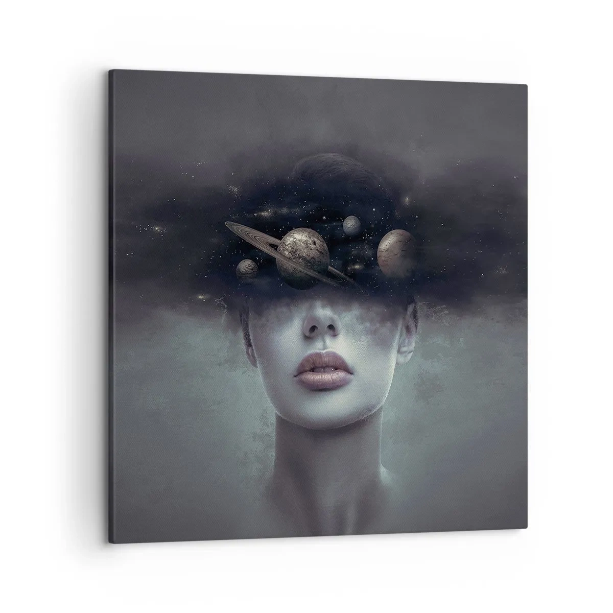 Bild auf Leinwand - Leinwandbild - Und die Planeten spielen verrückt ... - 50x50 cm