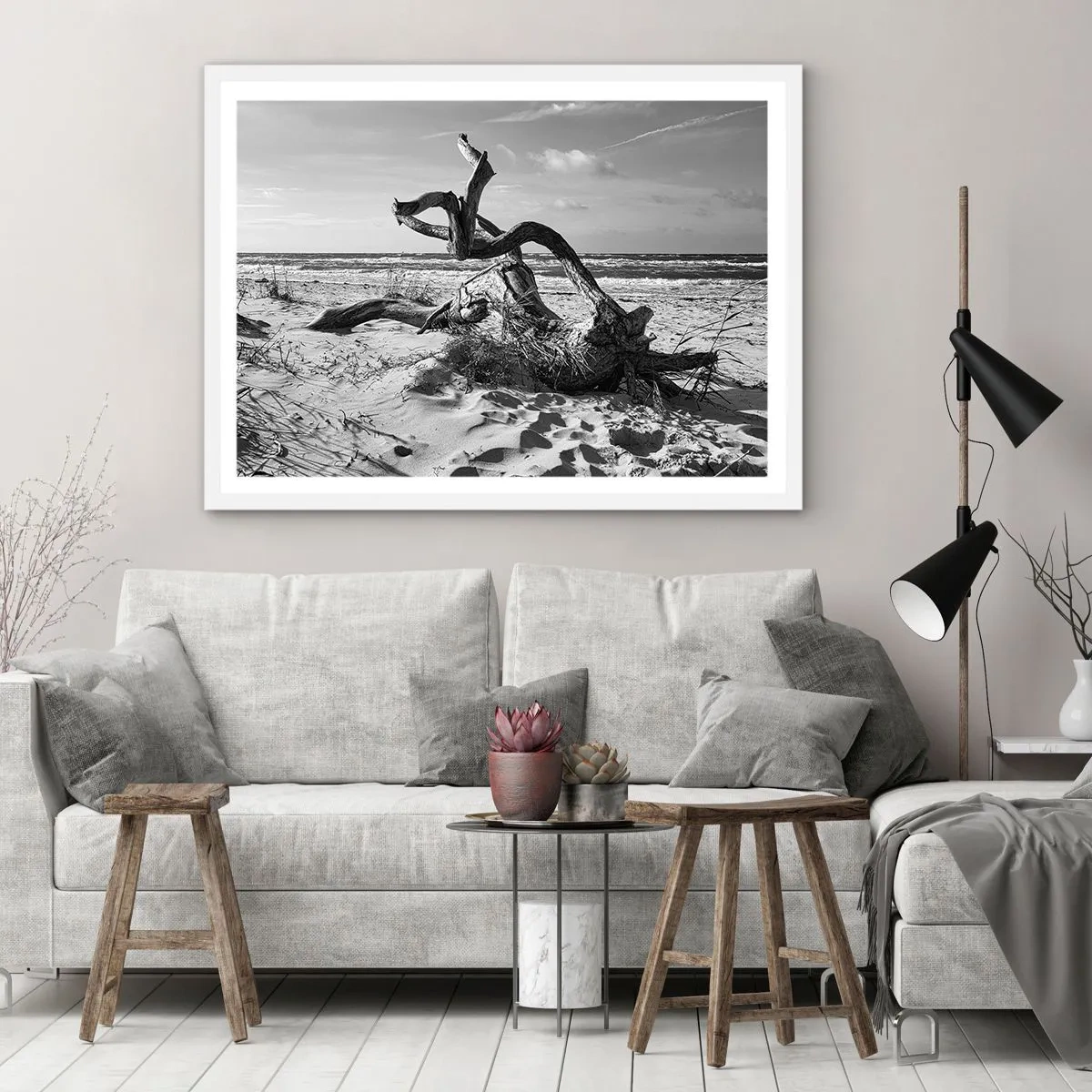 Poster in einem weißen Rahmen - Meeresskulptur - 40x30 cm