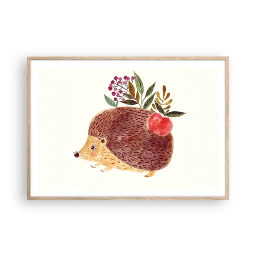 Poster in einem Rahmen aus heller Eiche - Und dann magst du mich schon - 100x70 cm