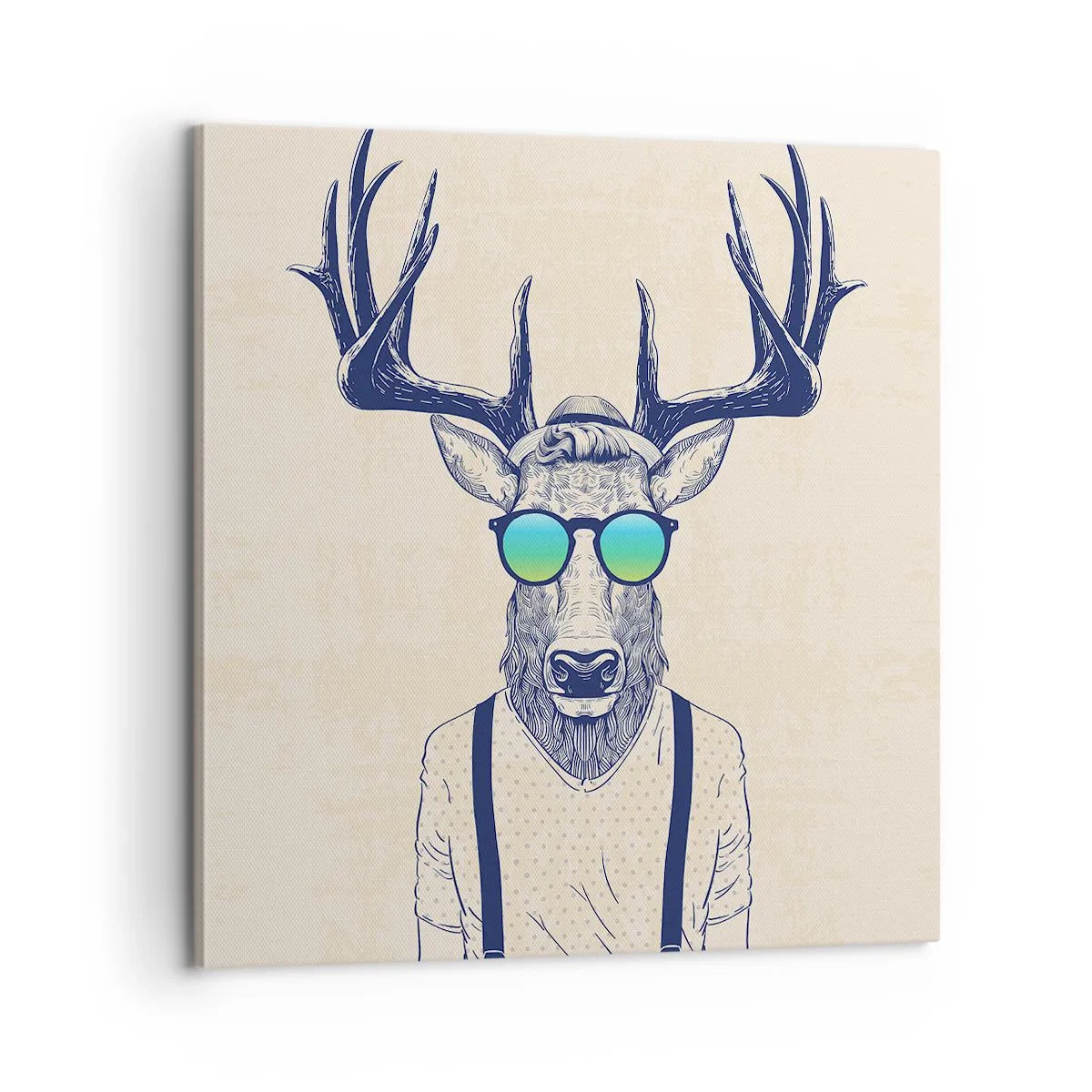 Bild auf Leinwand - Leinwandbild - Wen hast du erwartet? - 60x60 cm