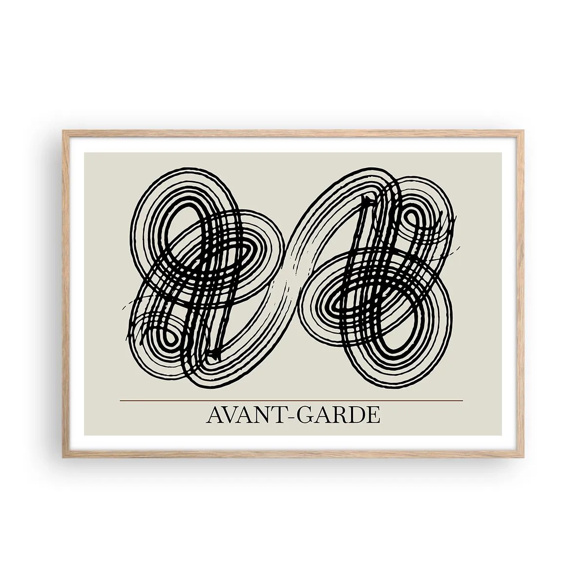 Poster in einem Rahmen aus heller Eiche - Es kam spontan heraus - 100x70 cm