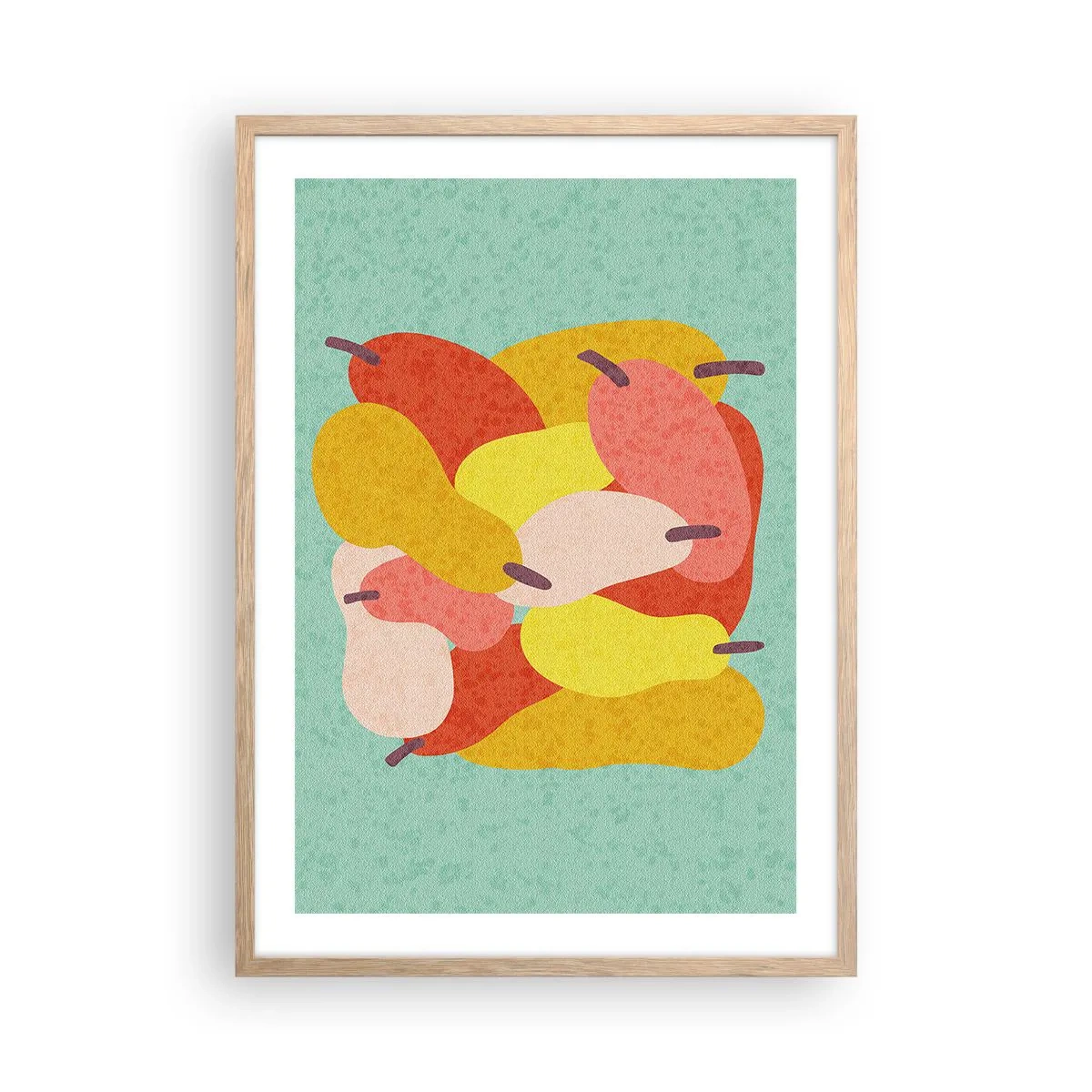 Poster in einem Rahmen aus heller Eiche - Probieren Sie die Sommersonne - 50x70 cm