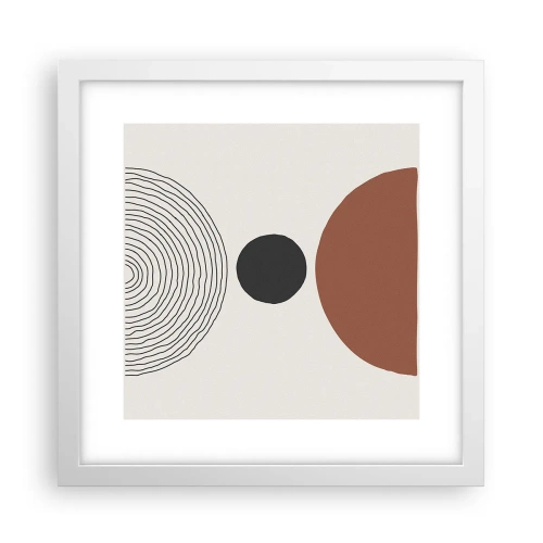 Poster in einem weißen Rahmen - Das Zentrum der Aufmerksamkeit - 30x30 cm