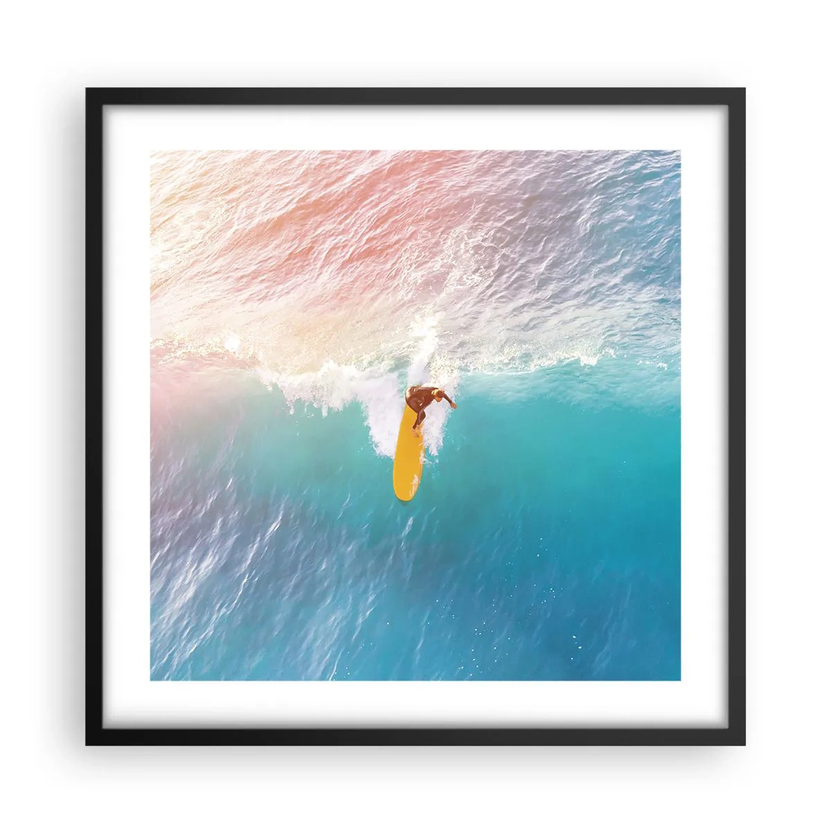 Poster in einem schwarzem Rahmen - Der Ozeanreiter - 50x50 cm