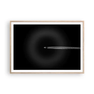 Poster in einem Rahmen aus heller Eiche - In eine andere Dimension - 100x70 cm