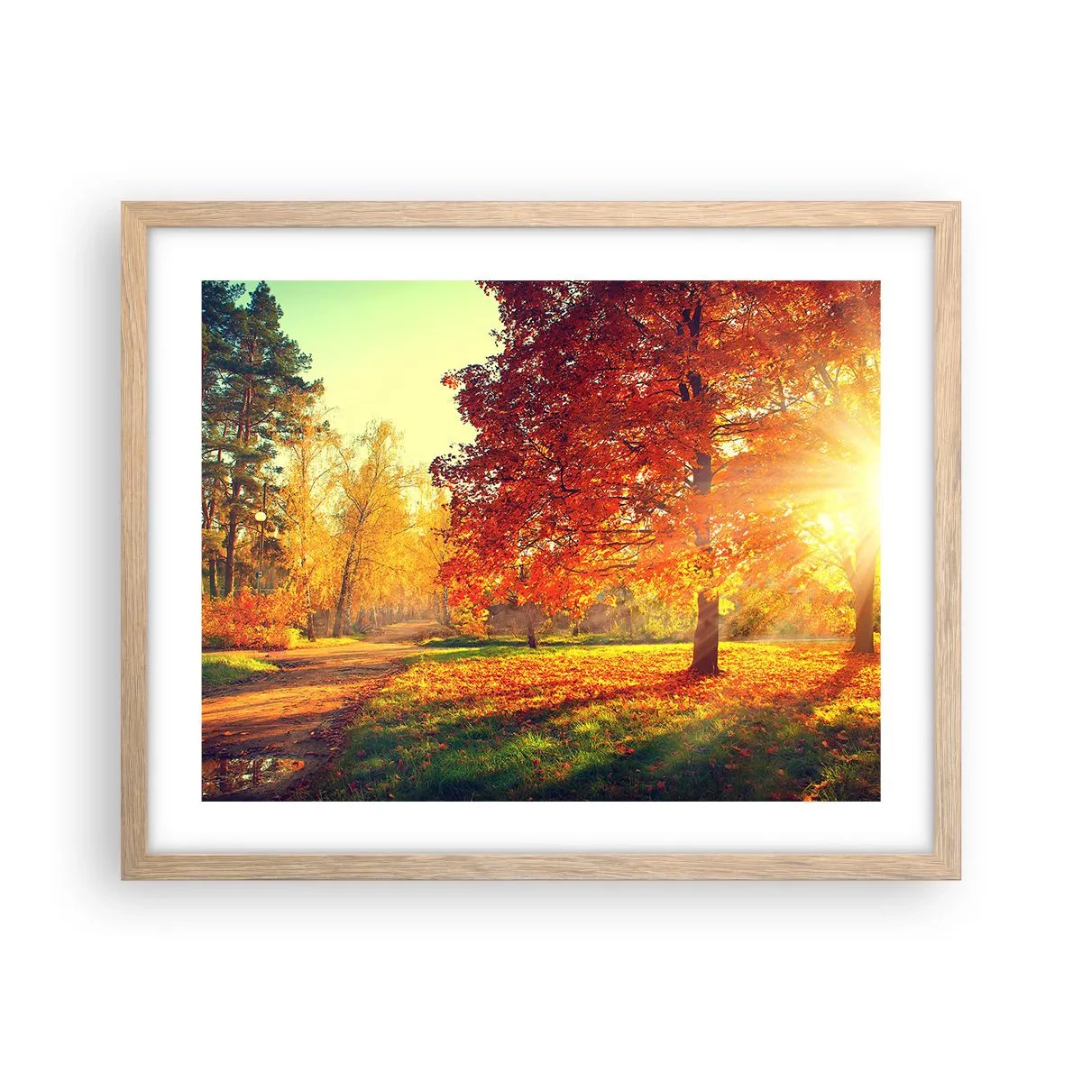 Poster in einem Rahmen aus heller Eiche - Unhöflich ist schön - 50x40 cm