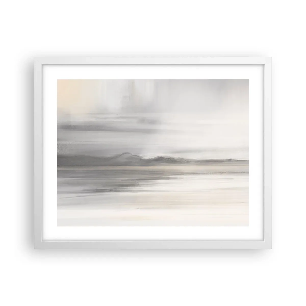 Poster in einem weißen Rahmen - Nachdenkliche Distanz - 50x40 cm