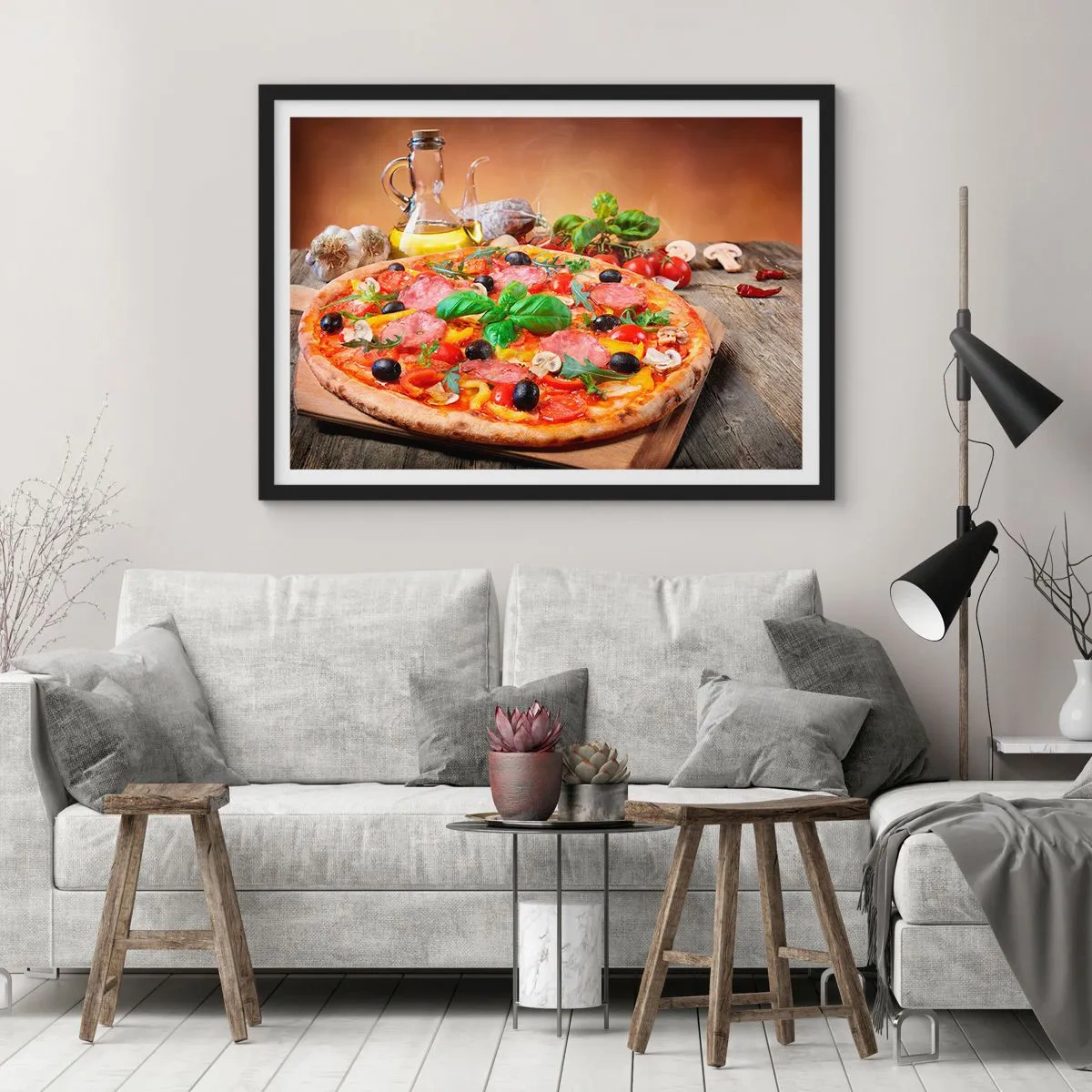 Poster in einem schwarzem Rahmen - Mit echtem italienischem Flair - 40x30 cm