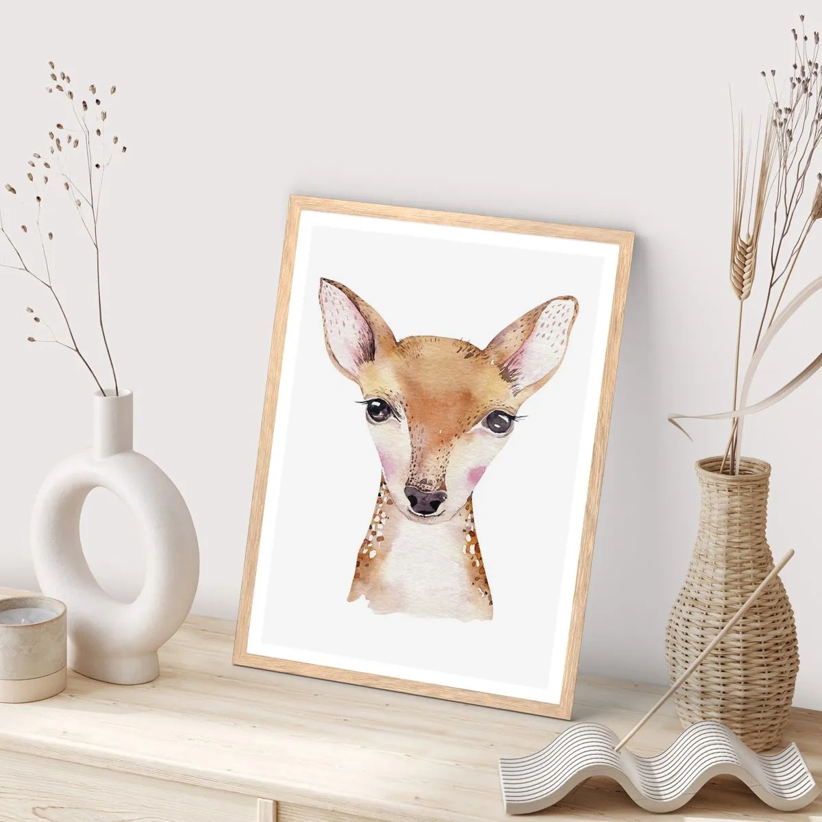 Poster in einem Rahmen aus heller Eiche - Die Natur der Unschuld - 40x50 cm