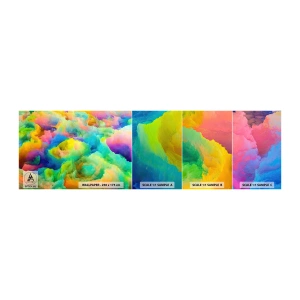 Fototapeten Muster Selbstklebend Deluxe Sticker - Regenbogen unten - Abstraktion, Stück, Pastellfarben - 100x30 cm