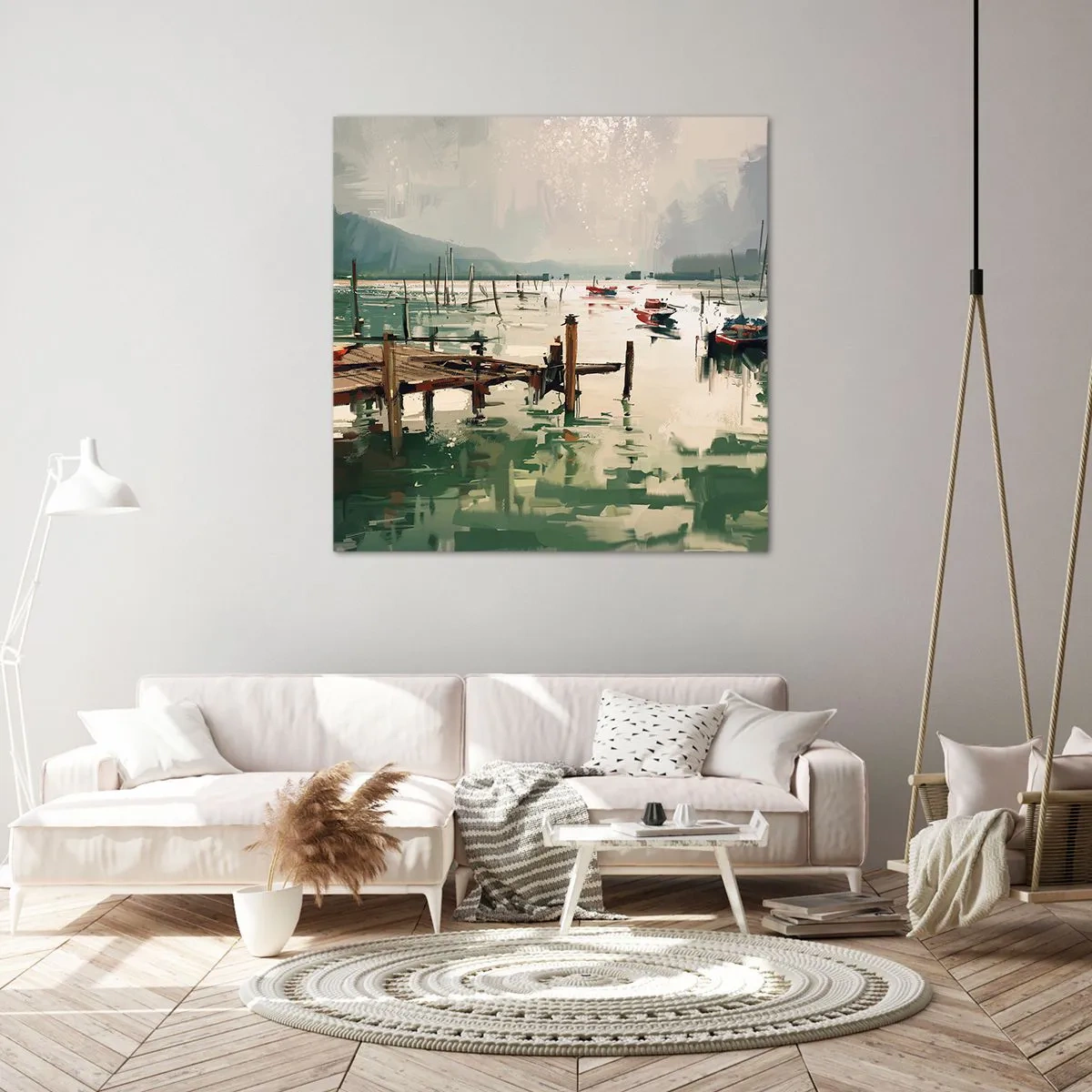 Bild auf Leinwand - Leinwandbild - Durchnässt in einem geschmolzenen Mond - 60x60 cm