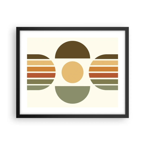 Poster in einem schwarzem Rahmen - In Erdtönen - 50x40 cm