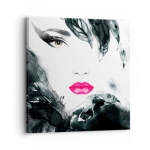 Bild auf Leinwand - Leinwandbild - Beachtung! Femme fatale - 30x30 cm
