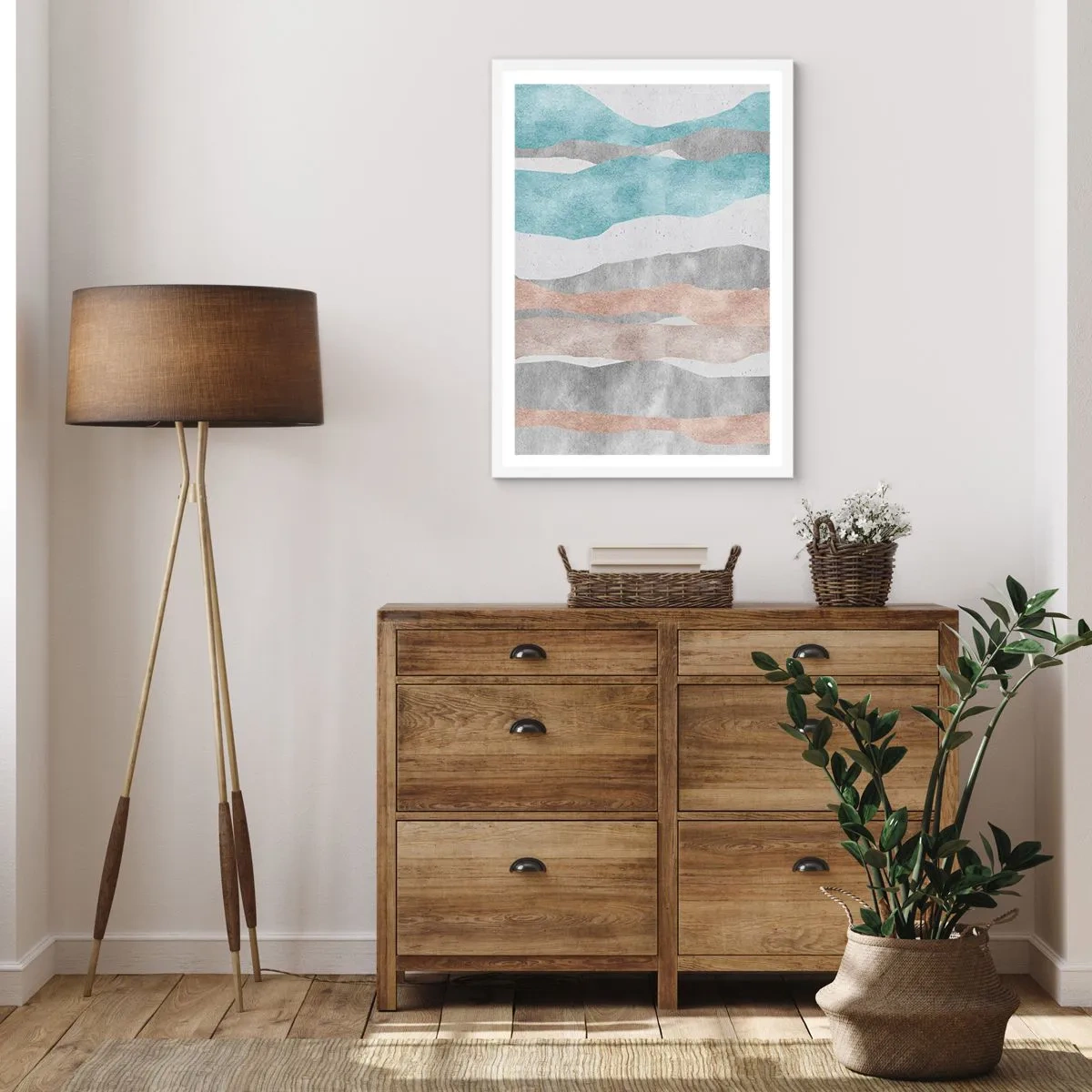 Poster in einem weißen Rahmen - Studie über Nähe - 30x40 cm