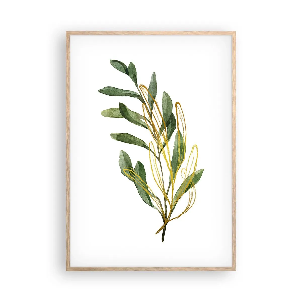 Poster in einem Rahmen aus heller Eiche - Alles was gut ist - 70x100 cm